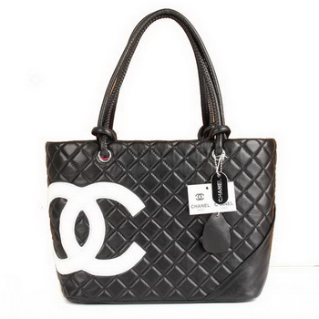 7A Discount Chanel Cambon White CC A25169 Black Shoulder Bags